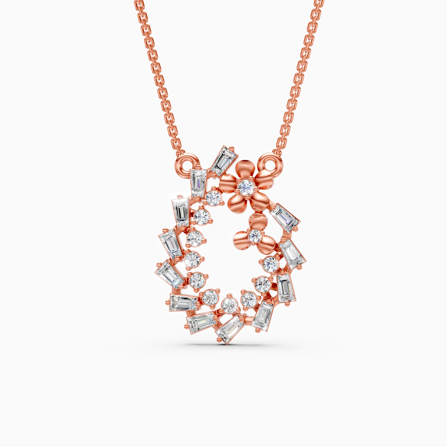 Intricate Spiral Lab Grown Diamond Pendant